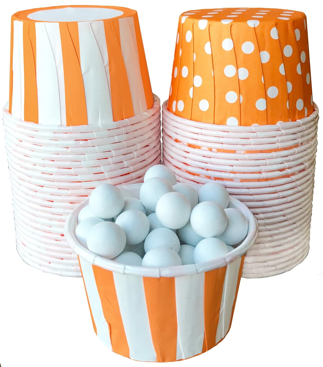 Outside the Box Papers Stripe and Polka Dot Candy Dipping Cups 48 Pack