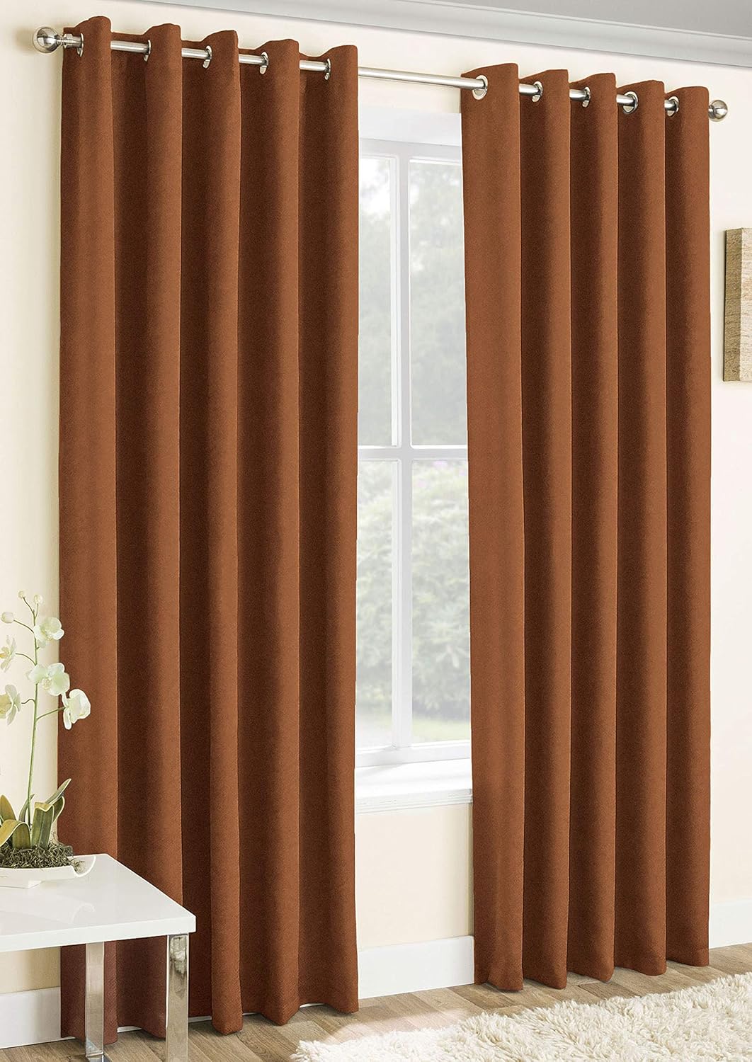 Best rust colored living room curtains