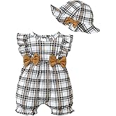 SUNNY PIGGY Newborn Baby Girl Clothes Baby Girl One Piece Romper Fall Winter Long Sleeve with Hat Sets Cute Infant Outfits