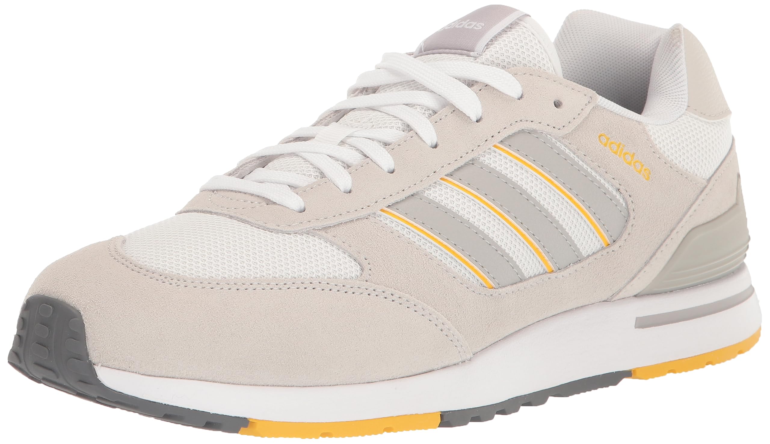 Adidas Mens Run 80s White/Grey/Bold Gold 6.5 Image