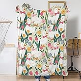 Cute Goose Sofa Throw Blankets,Pink Flowers Soft Cozy Fuzzy Lightweight Travel Blanket,Flannel Fleece Fall Throw Blanket for Couch,Bed,Camping,Movie Nights,Watching TV 50 X 60 Inch