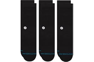 Stance Icon Classic Casual Crew Socks 3-Pack, Cotton Blend and Cushioning Arch Support