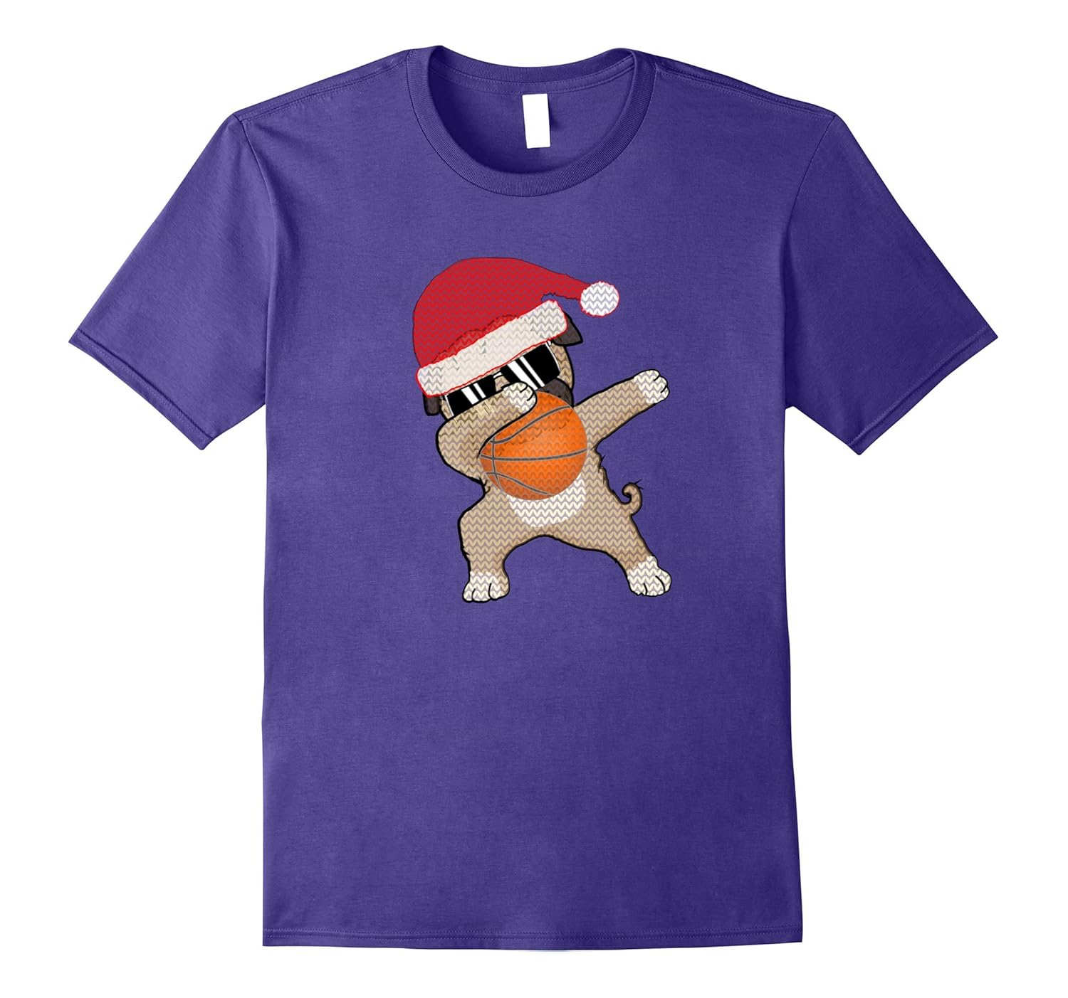 Dabbing Pug Basketball Christmas Shirt Ugly Sweater Tee-ANZ