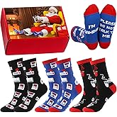 Haysandy 3 Pack Novelty Gamer Socks Gift for Men - Funny Gaming Socks for Him, Dad, Husband - Christmas, Valentine's Day Gift