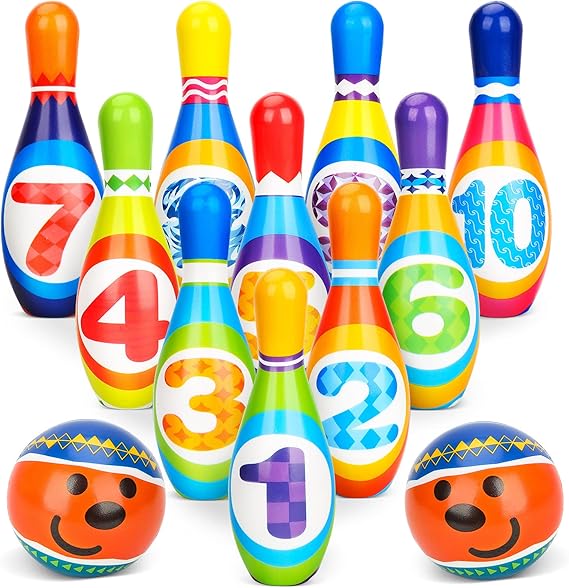Dreamon Jeu De Quille Enfant Jouet Exterieur Interieur Enfant 3 4 Ans Avec 2 Balles En Mousse 10 Broches Amazon Fr Vetements Et Accessoires