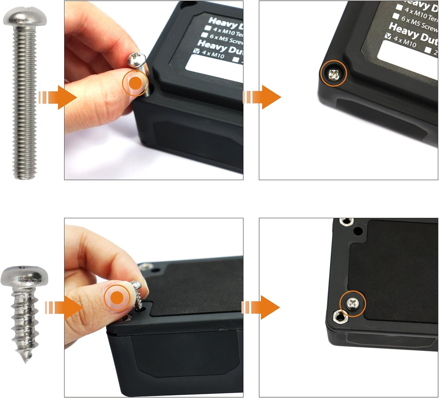 T Tocas 300A Heavy-Duty Module Design Power Distribution Block Busbar Box with 4x M8(5/16") Terminal Studs: Automotive