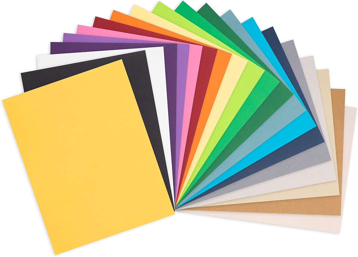 Premium Colored Cardstock Paper 8.5” x 11”, Assorted Classic Colors | 65lb Smooth Texture | Solid Core Card Stock for Crafts and Scrapbooking | 200 Sheets : Office Products