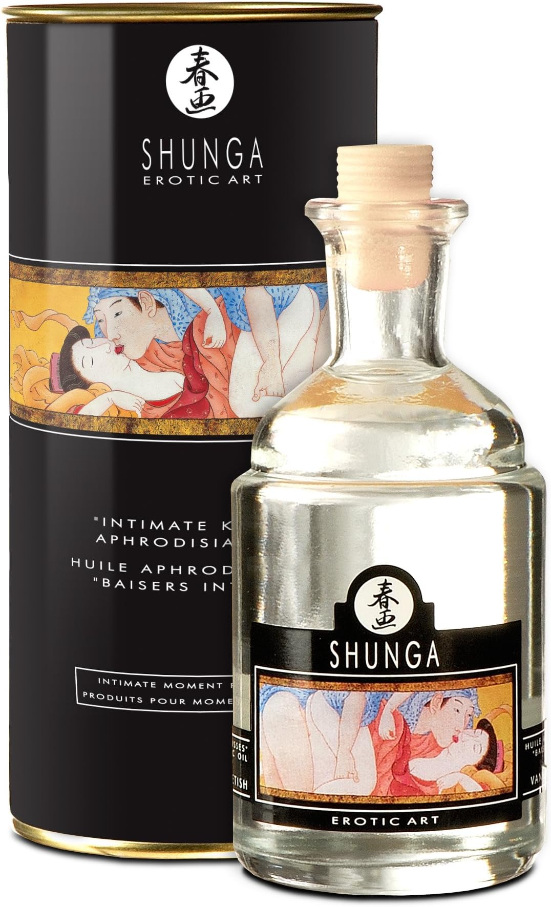 Shunga Warming Massage Oil Vanilla Fetish 3.5oz, Pack of 2
