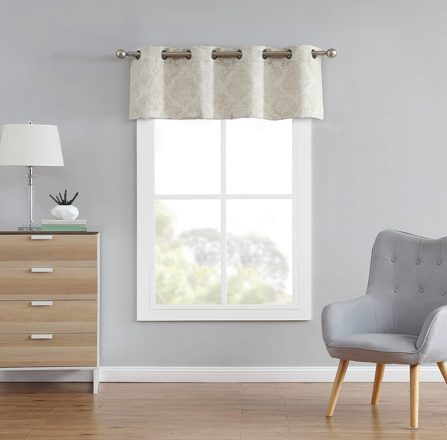 AsaTex Loretta - 1 Embossed Patio Extra Wide Curtain Panel with 16 Grommets - Thermal Weaved Blackout - Noise Reduction Fabric - Ideal for Sliding and Patio Doors (Patio 102 W x 84, Charcoal)