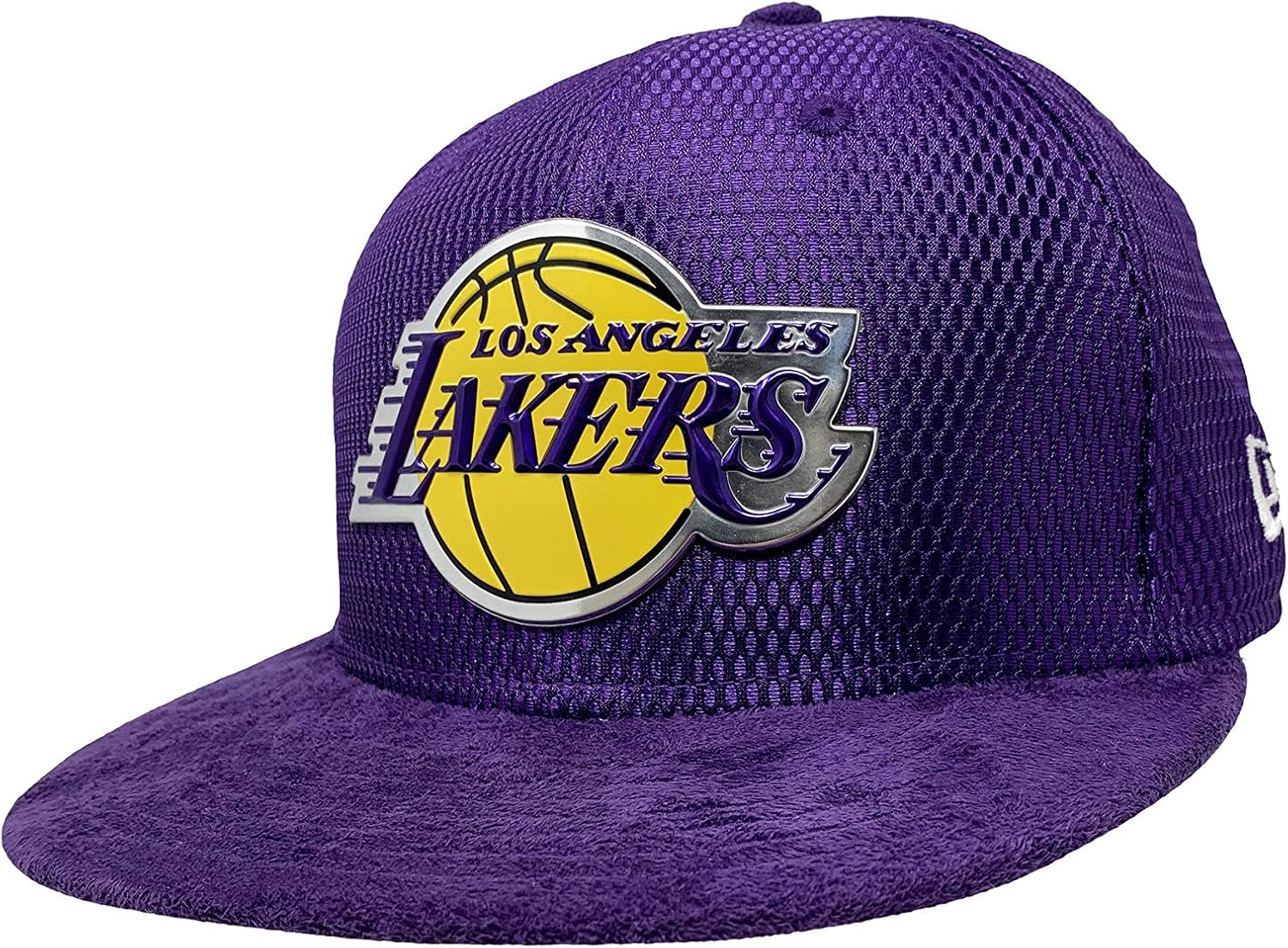 New Era Los Angeles Lakers Fitted Hat 59Fifty NBA Basketball Flat Bill Baseball Caps LA 7 Purple