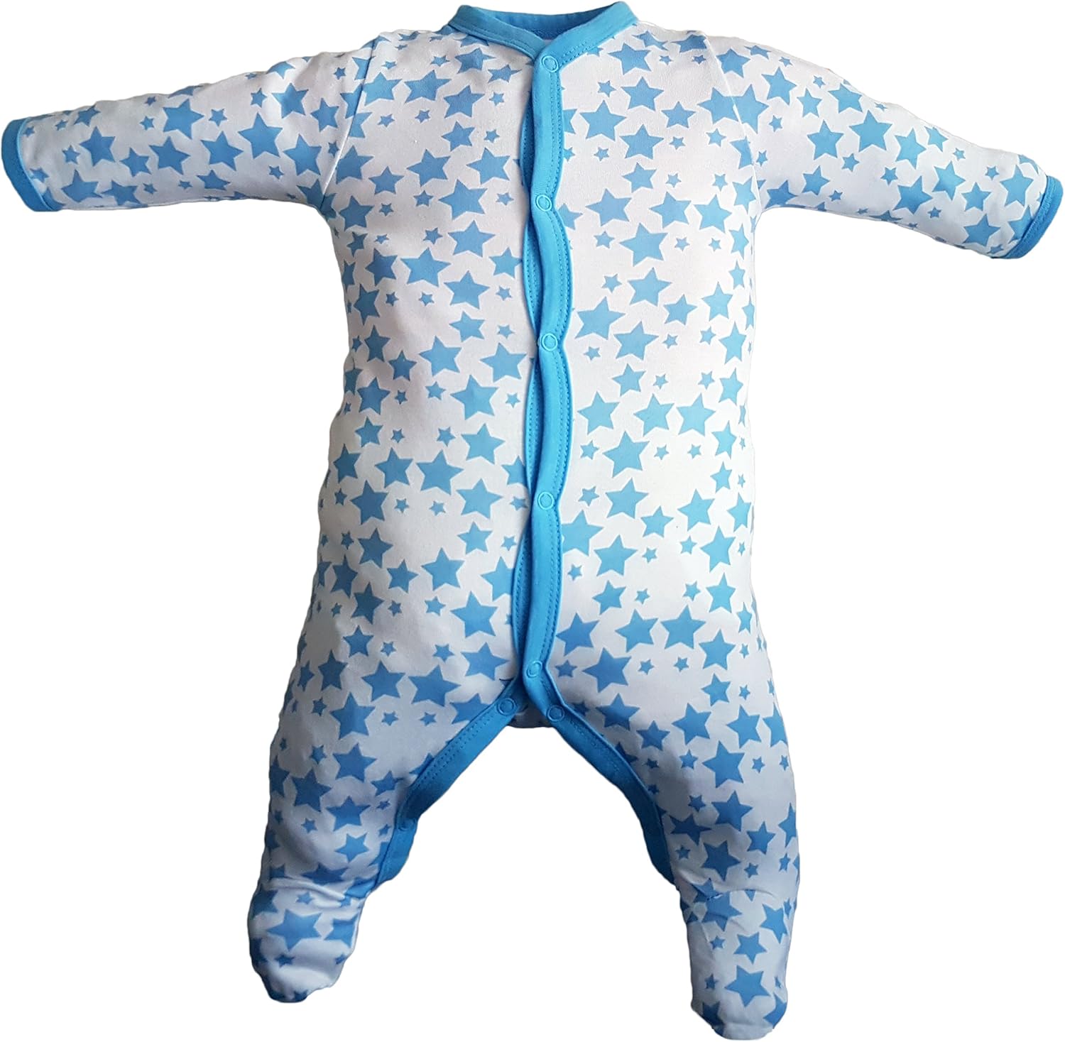 blue baby sleepsuits