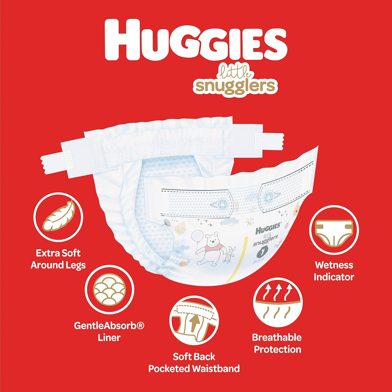 Huggies Little Snugglers Baby Diapers, Size Newborn, 84 Ct: Health & Personal Care