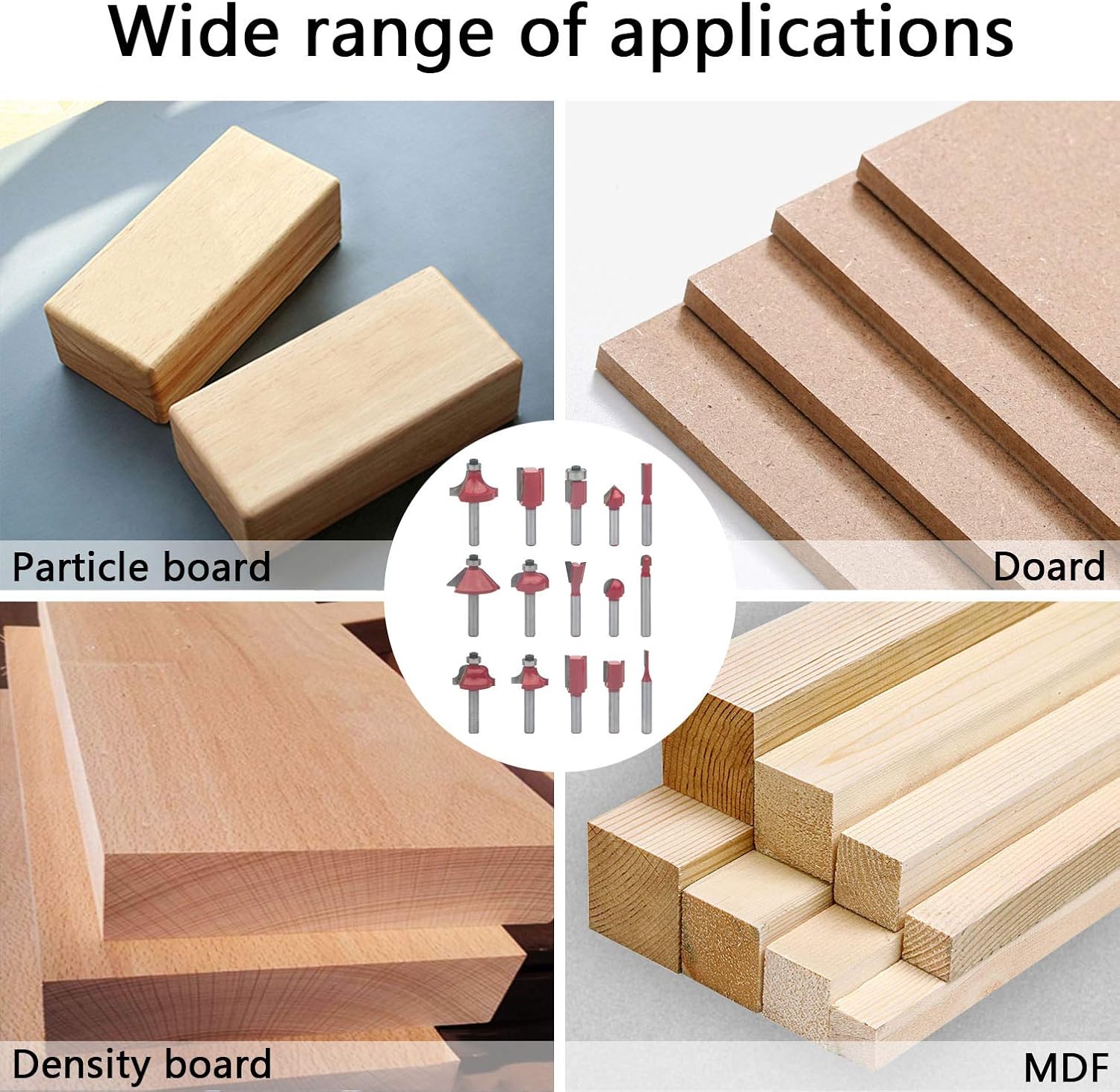 Rowiz 15 PCS Milling Cutter Router Bit Set 1/4 Inch 6.35mm Shank Milling Trimming Cutter Bits Wood Engraving Bits Set including Wrench and Wooden Index Box - Image 5