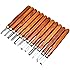 Gimars 12 Set SK5 Carbon Steel Wood Carving Tools Knife Kit - Kids & Beginners with Reusable pouch