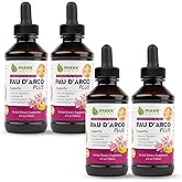 Maxx Herb PAU D’Arco Extract with Dandelion Root & Red Clover Therapeutic Blend, PAU Darco Tincture Absorbs Better Than Taheebo Tea or Capsules, for Immune Support, 4 Bottles (240 Servings)