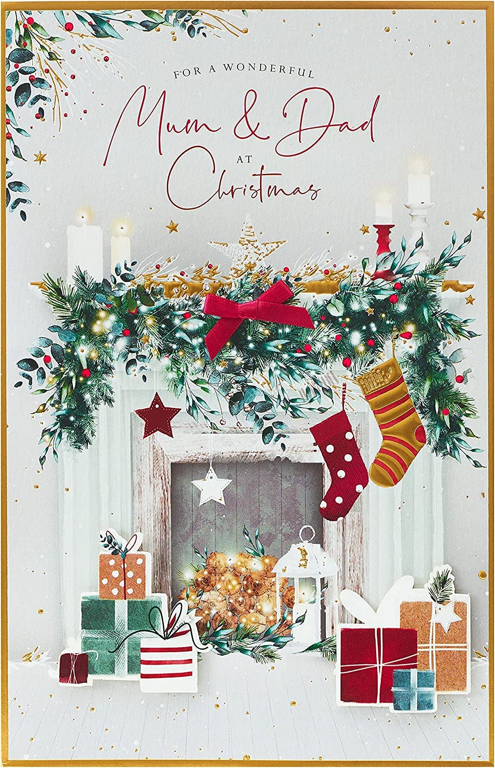 UK Greetings Christmas Card for Mum & Dad
