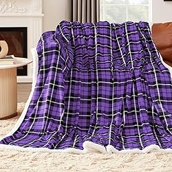 inhand Women's Purple Sherpa Throw Blanket Plush