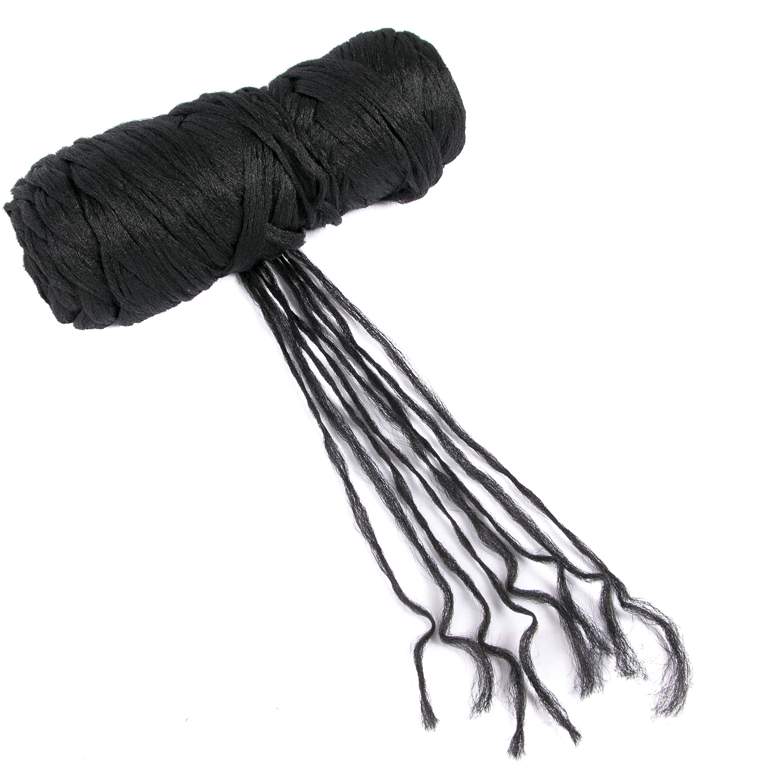 5Roll Brazilian Yarn Wool Hair Arylic Yarn for Hair Crochet Braid Twist Warps Black Color