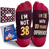 HAPPYPOP Birthday Gifts for Men Women - 30 31 32 33 34 35 36 37 38 39 40 Year Old Socks