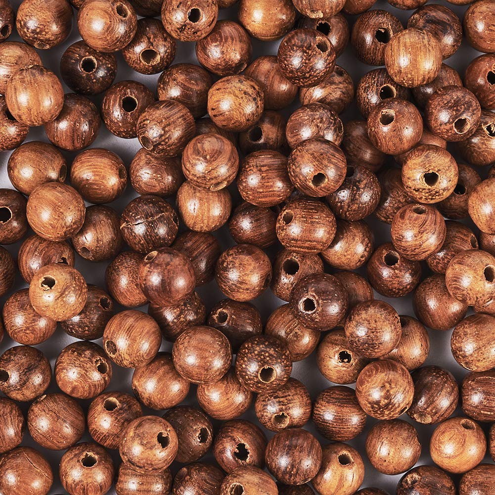 Craftdady 400pcs 6mm Natural Waxed Round Wood Beads Wooden Ball Spacer Loose Beads with 1.4mm Hole for Jewelry Crafts Making — image 1