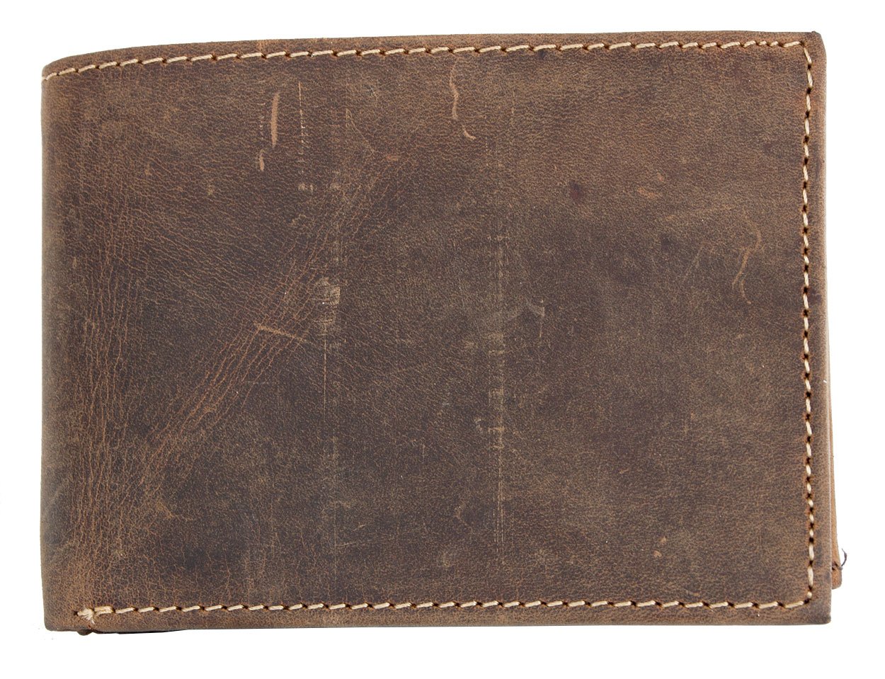 FLW-HL Strong Natural Genuine Leather Wallet Without Any Logos Or Markings