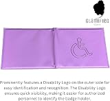 Glamified Soft PU Leather Disabled Badge Wallet Blue Pink view 3