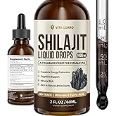 Himalayan Shilajit Liquid Drops – 1000mg Energy & Immunity Support with 85+ Trace Minerals & Fulvic Acid – Strength, Vitality Supplement for Men & Women – 30-Day Supply
