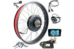 SZWEDI 48V2000W Fat Hub Motor Kit for Electric Bicycle Fat Bike 26x4.0 inch Rear Drive with TFT Color Display Snow E-Bike Conversion Kit Waterproof Engine