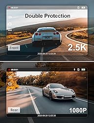 iZEEKER 2.5K Dash Cam Front and Rear with SD