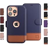 LUPA Legacy for iPhone 16 Pro Wallet Case, Ultra Slim & Protective, Shockproof, Credit Card Holder, Wireless Charging Compatible, Premium Vegan Leather, Folio Cover (6.3") Desert Sky (Blue & Brown)