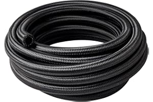 EVIL ENERGY 6AN Fuel Line, AN6 Braided Fuel Hose Nylon CPE 20FT Black