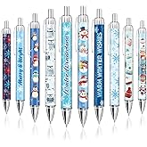 Fancy Land Christmas Pens Snowflake Pens Bulk Holiday Ballpoint Pen for Merry Christmas Teachers Students Nurse Office School Classroom Xmas Supplies 10Pcs