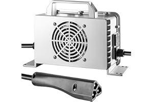 Croliumcx 58.4Volt 20Amp Golf Cart Lithium Battery Charger LiFePO4 51.2V20A Matching 3-pin Triangular Plug Charges The Battery on EZGO TXT/RXV Golf carts 58.4V20A 48V20A