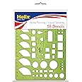 Maped Helix Home Planning Layout Drawing Template - 5 1/2'' x 9 1/2'' - Drafting & Design - Versatile & Precise - 58 Stencils for Accuracy