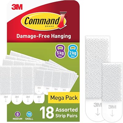 Command Picture Hanging Strips Value Pack Small & Medium – 36 Strips