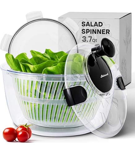 Congumi Centrifugador De Ensalada 6 En 1, 4L – Lavadora Y Secadora De Verduras Con Cortador Y Cuchillas (Multifunción)