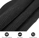 Pauwer Round Placemats and Coasters Set of 6 Black Non Slip Heat Resistant view 3