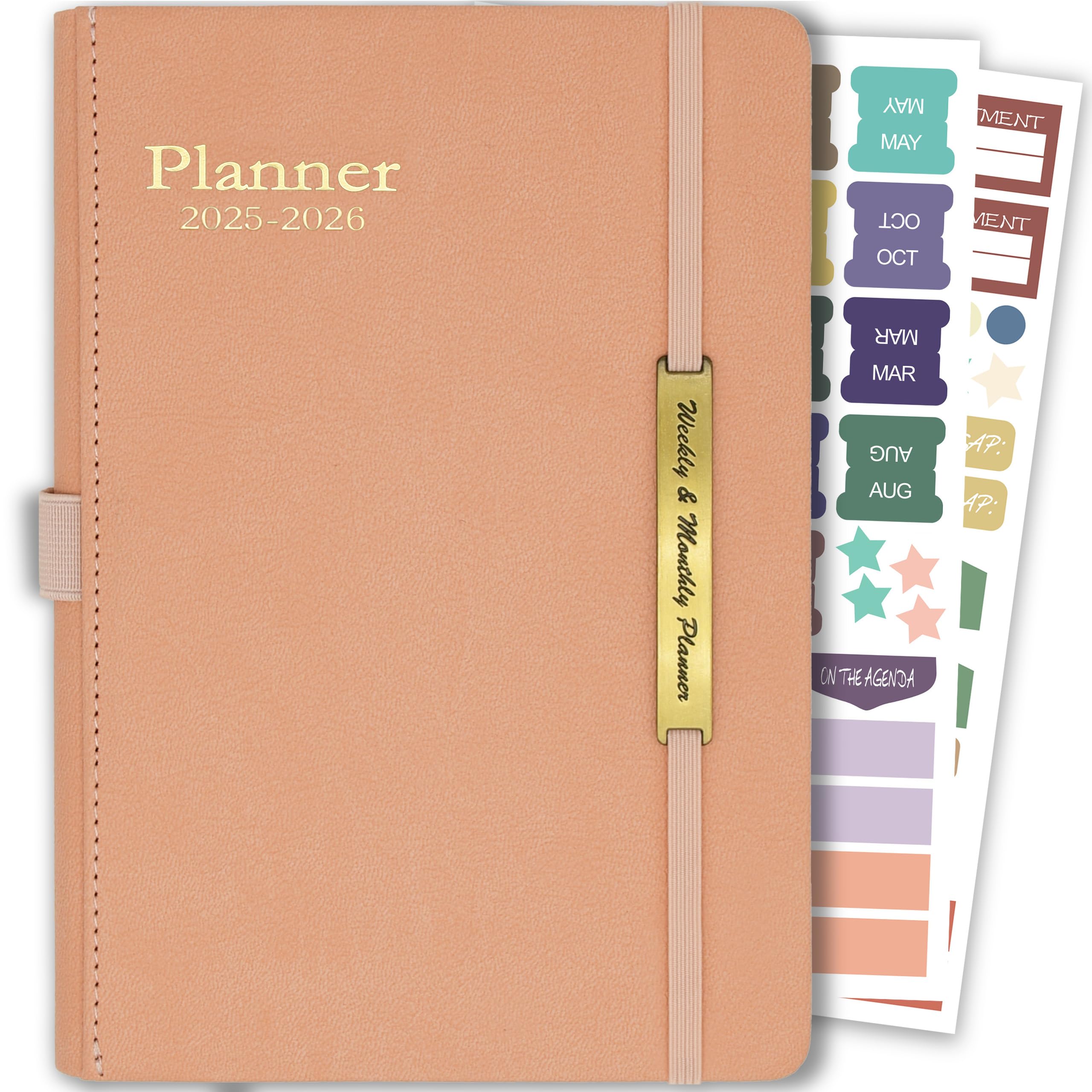 Photo 1 of Daily Planner 2025-2026, 18 Month Weekly & Monthly Planner from Jul 2025-Dec 2026, Hardcover Agenda 2025 with Pocket, A5 Size, Pink