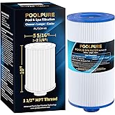 POOLPURE Replacement Filter for PFF50P4, Unicel 5CH-45, Filbur FC-2401, Baleen AK-90108, Legend 090164055428, PFF50 W/PAD, PFF50-PAD4, PFF50P, SD-00363, 45 sqft Filter Cartridge