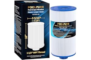 POOLPURE Replacement Filter for PFF50P4, Unicel 5CH-45, Filbur FC-2401, Baleen AK-90108, Legend 090164055428, PFF50 W/PAD, PFF50-PAD4, PFF50P, SD-00363, 45 sqft Filter Cartridge