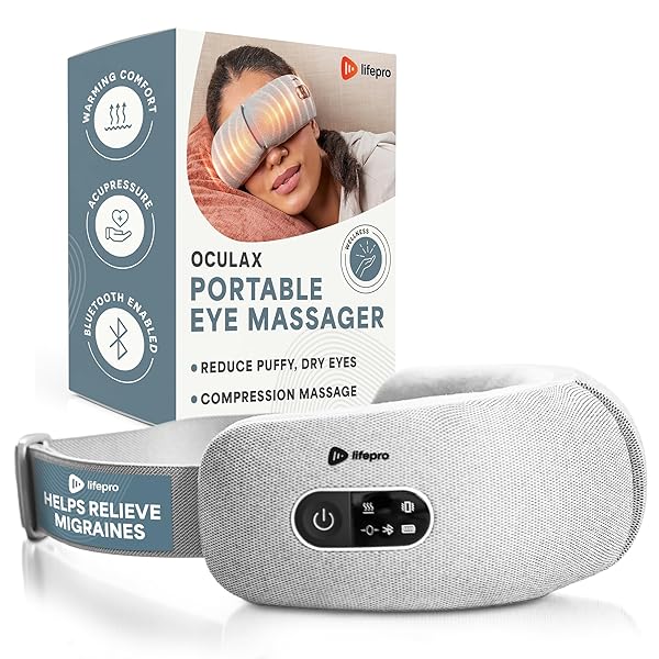LIFEPRO PORTABLE EYE MASSAGER WITH HEAT AND VIBRATION...