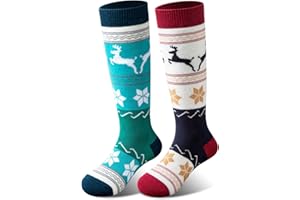 Cimkiz Kids Ski Socks (2 Pairs/3 Pairs) for Boys Girls Thick Warm for Winter Snow Skiing Snowboard Sports