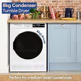Russell Hobbs Freestanding Condenser Tumble Dryer 8kg 15 Programs LED Display view 3