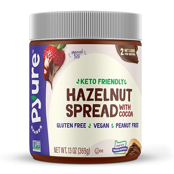 PYURE KETO HAZELNUT CHOCOLATE SPREAD | SUGAR-FREE, LOW...