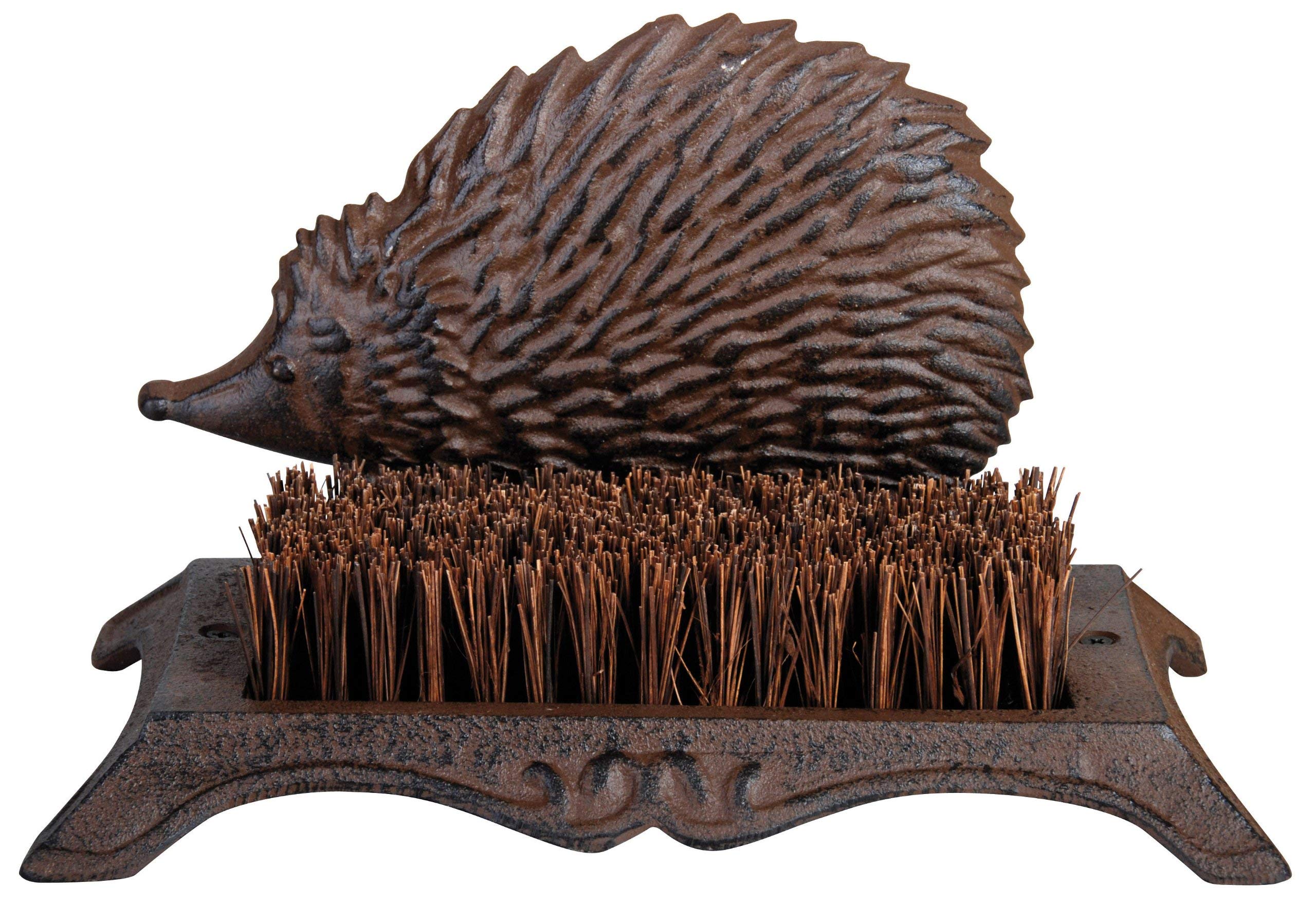 Fallen Fruits LH61 Hedgehog Boot Brush,Brown,6.5"H