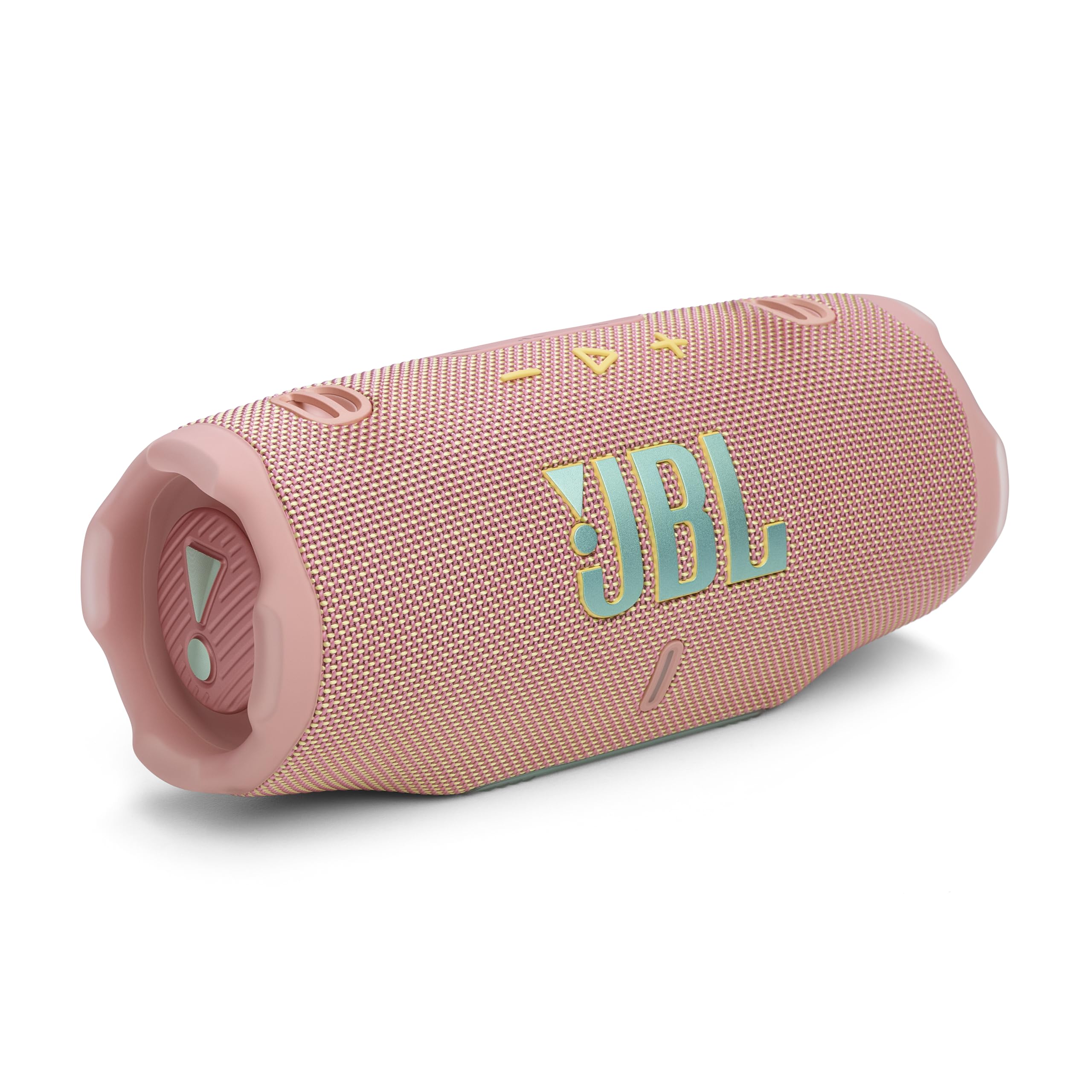 JBL Charge 6 - Portable Waterproof & Drop-Proof Bluetooth Speaker, Bold Pro Sound with AI Sound Boost, 28Hrs of Playtime, Built-in powerbank & Comes with a Sturdy/Removable Carrying Strap (Pink) Image