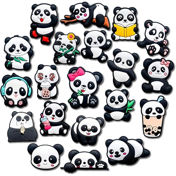 Honbay 50 Stück Panda-Anhänger Aus Kunstharz – Flache Rückseite, Für DIY, Schmuck, Scrapbooking