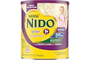 Nestlé NIDO Lacto-Ease Toddler Milk Beverage Powder Mix, Reduced Lactose, Toddler Nutritional Drink, Powdered Milk for Toddlers, 22 Servings per Container, 28.2 OZ, Pack of 1