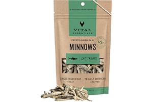 Vital Essentials Minnows Cat Treats, 1 oz | Freeze-Dried Raw | Single Ingredient | Grain Free, Gluten Free, Filler Free