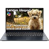 Lenovo IdeaPad 1i 15.6" FHD Touchscreen Laptop (Intel Core i5-1334U (> i7-1255U), 16GB RAM, 512GB SSD), for Home, Student, Business, Slim, Webcam w/ Shutter, 10-Hour Battery Life, Wi-Fi 6, Win 11 Home